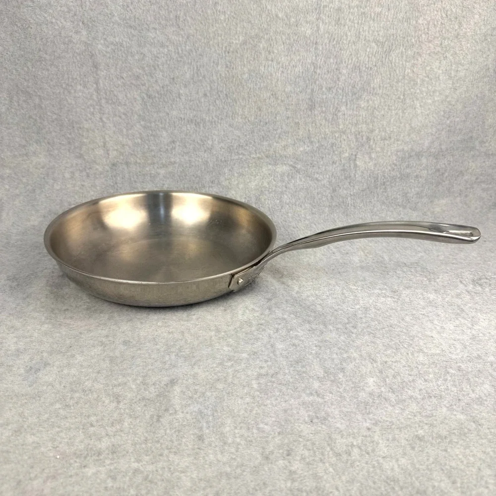 Viking Fry Pan 10in Silver Stainless Steel 3-Ply Aluminum Core 40011-3010